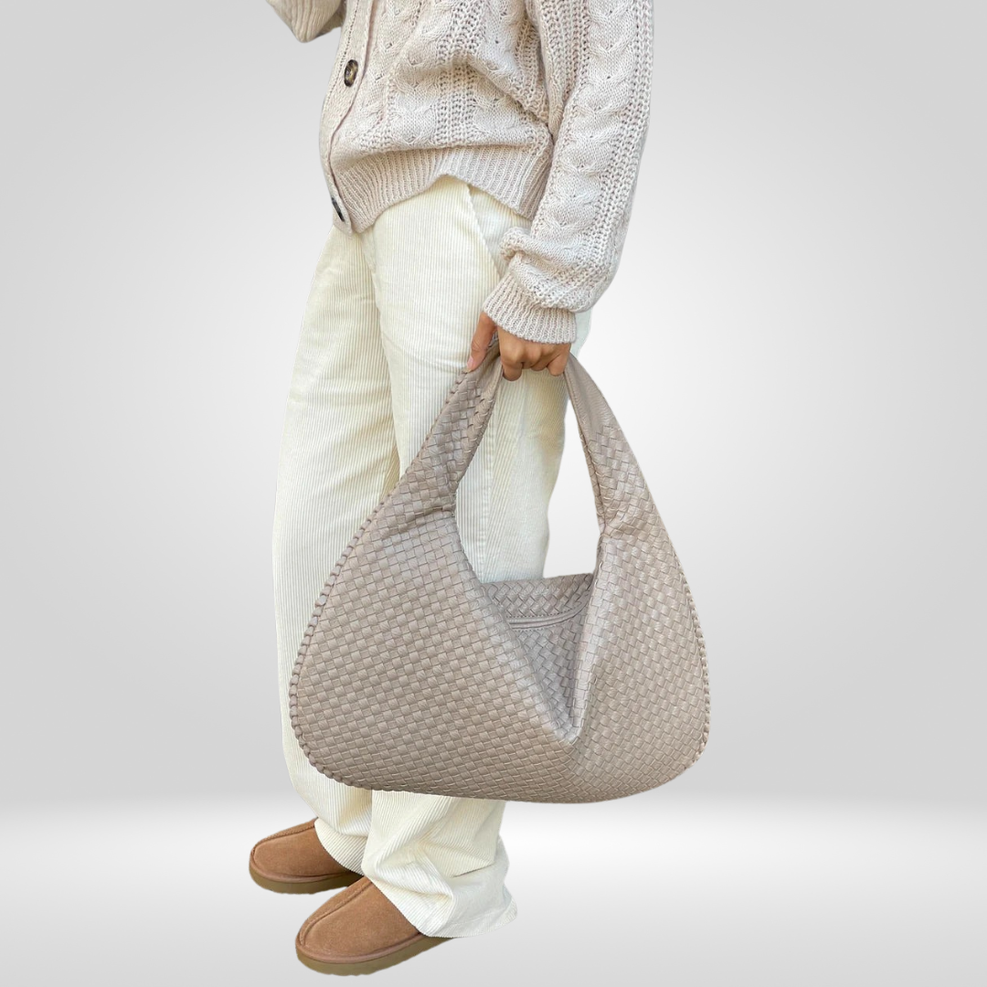 Trendy gevlochten handtas