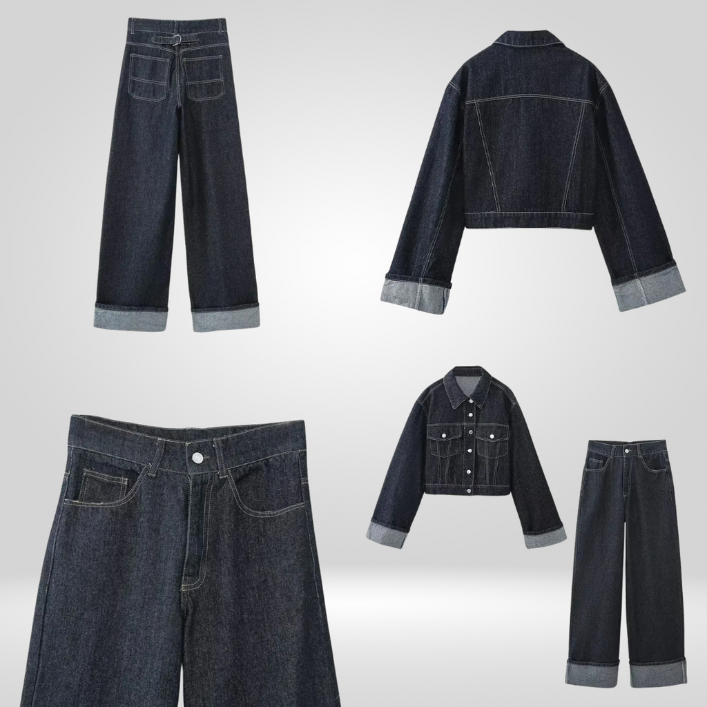Dames Denim Set - Comfortabel & Warm