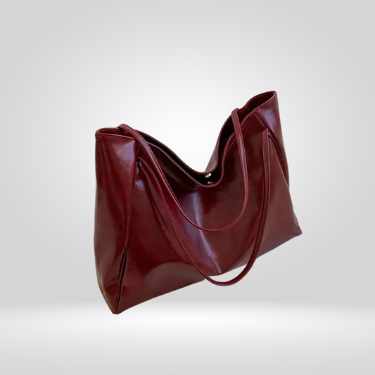 Dames Retro Bucket Tote – Met Onderarm Pouch en Brede Hengsels