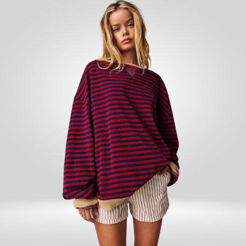 Gestreepte oversized Dames trui