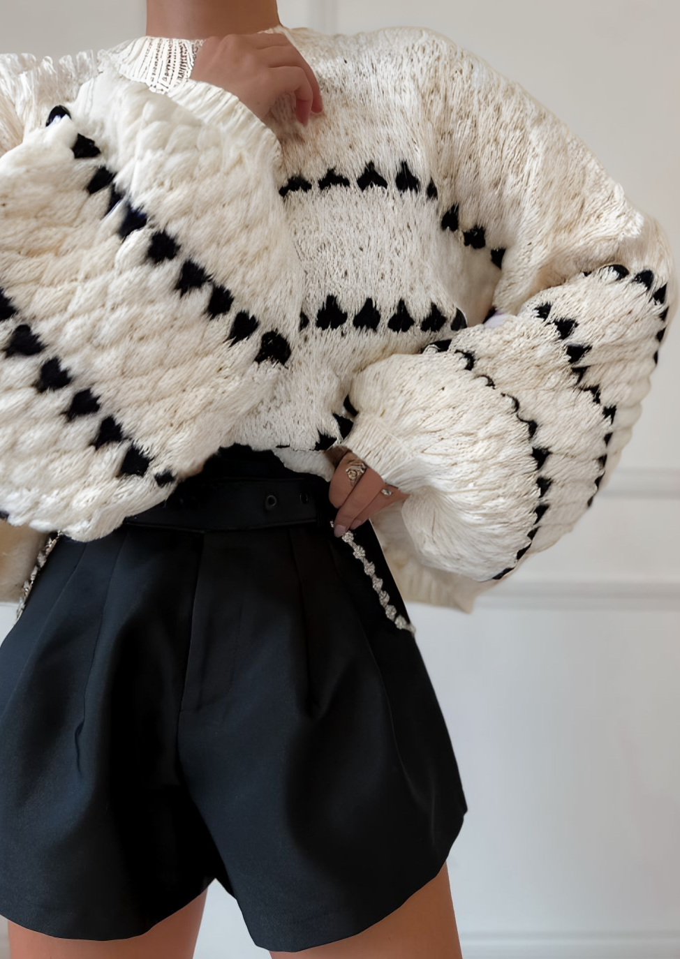 Oversized Gebreide Dames Trui