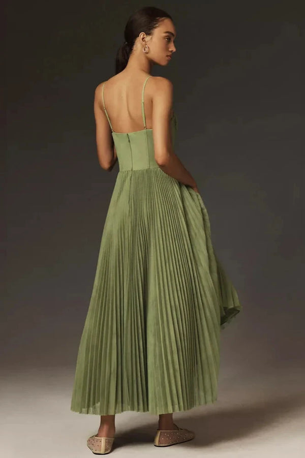 Dames Bustier Midi Jurk – Feestjurk