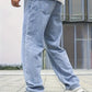 Heren Straight Fit Spijkerbroek– Lichte Wassing en Comfortabele Pasvorm