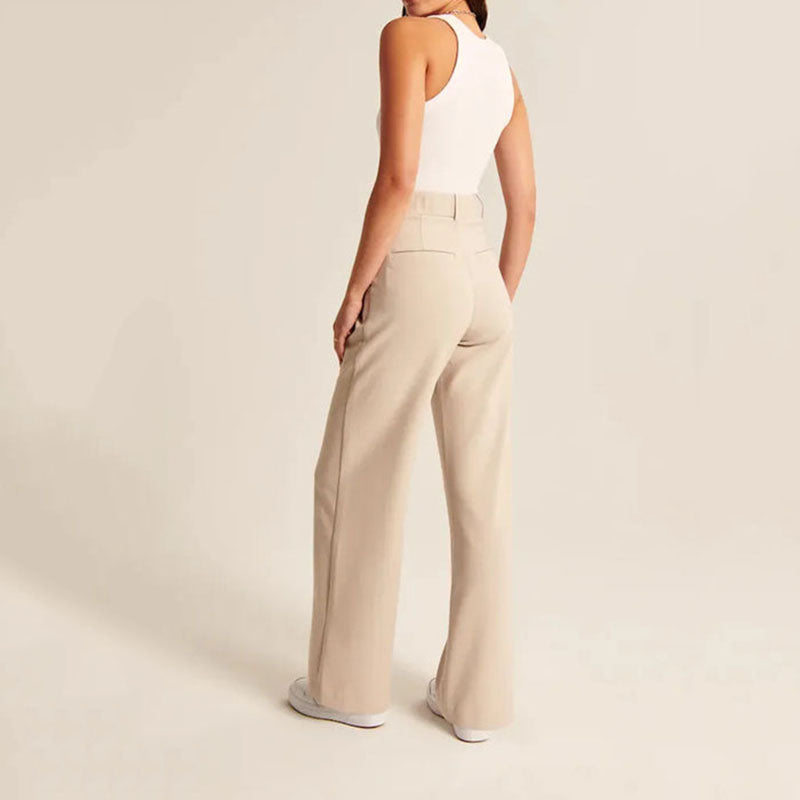 Dames Broek met Wijde Pijpen – Stijlvol en Comfortabel Design