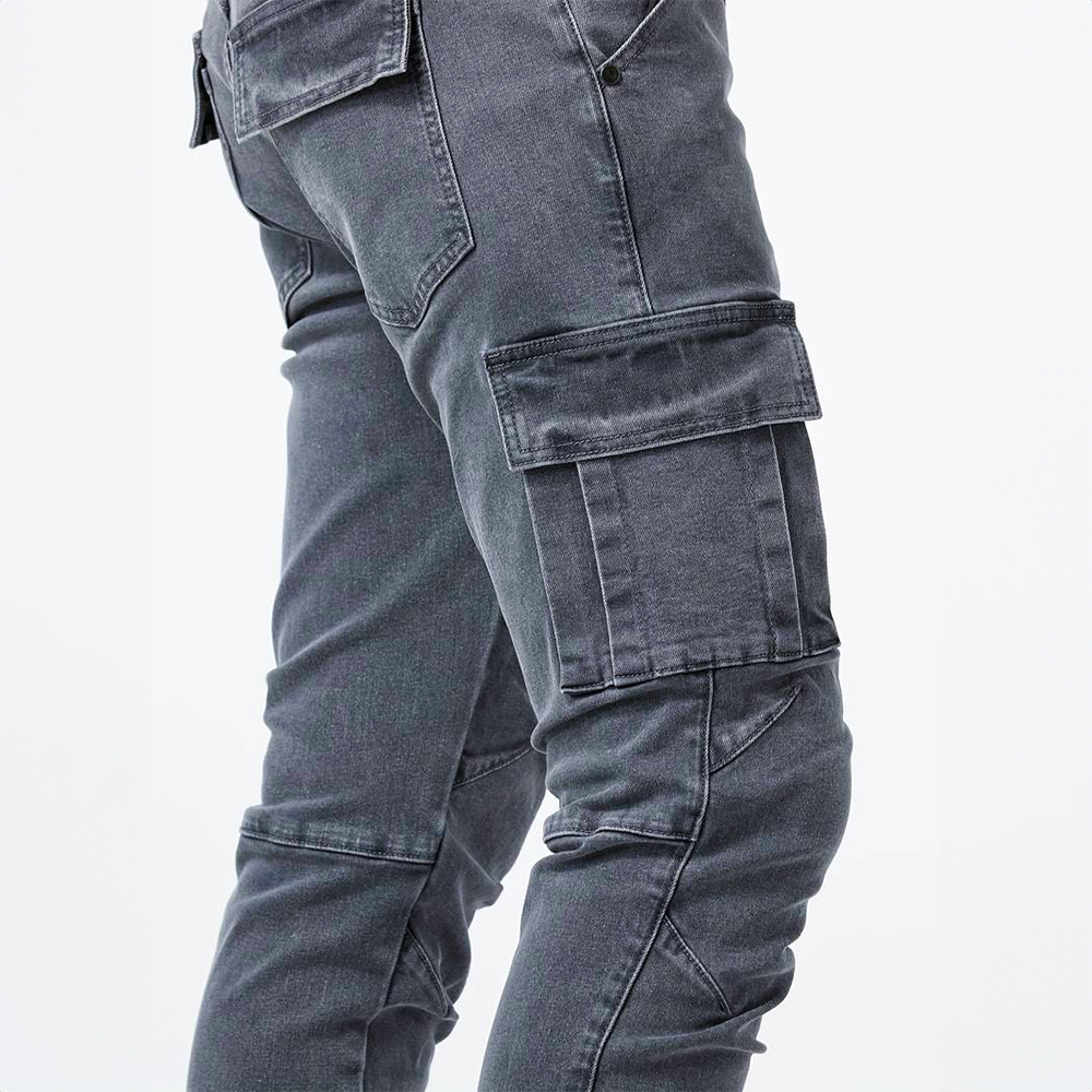 Heren Cargo Jeans – Comfortabel Stretch Denim met Functionele Zakken