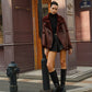 Burgundy Teddy Jas voor Dames – Leren Teddyjack met Stijl en Warmte