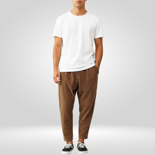 Heren Corduroy Broek – Losse Pasvorm en Comfortabel Design