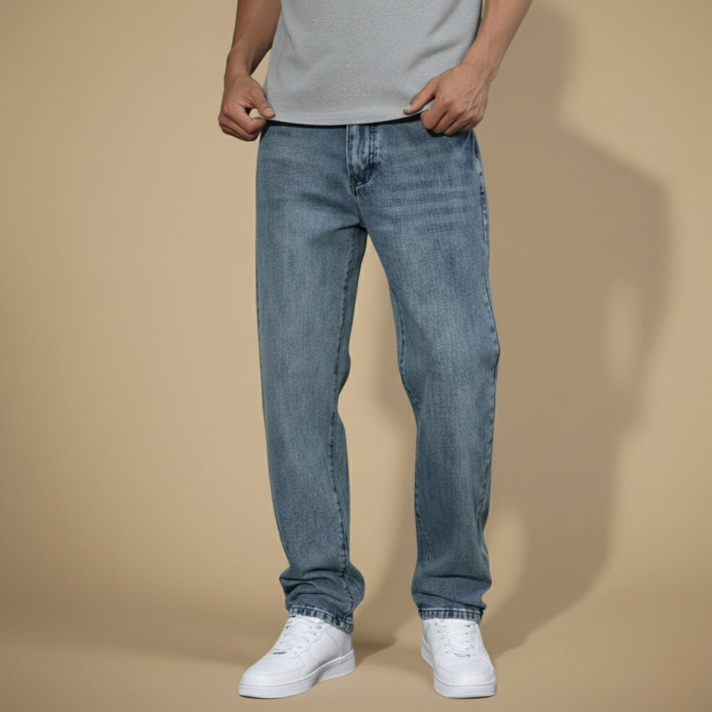 Heren Jeans met Rechte Pijpen – Tijdloze Stijl en Duurzaam Comfort