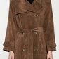 Dames Trenchcoat van suède – Luxe en Elegante Herfstjas