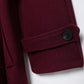 Dames Mantel – Bordeauxrode Oversized Jas van katoenmix