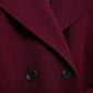 Dames Mantel – Bordeauxrode Oversized Jas van katoenmix