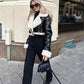 Dames Cropped Leren Jas – Elegantie met Luxe Details