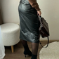 Dames Midi Rok – Hoge Taille, Met Rits