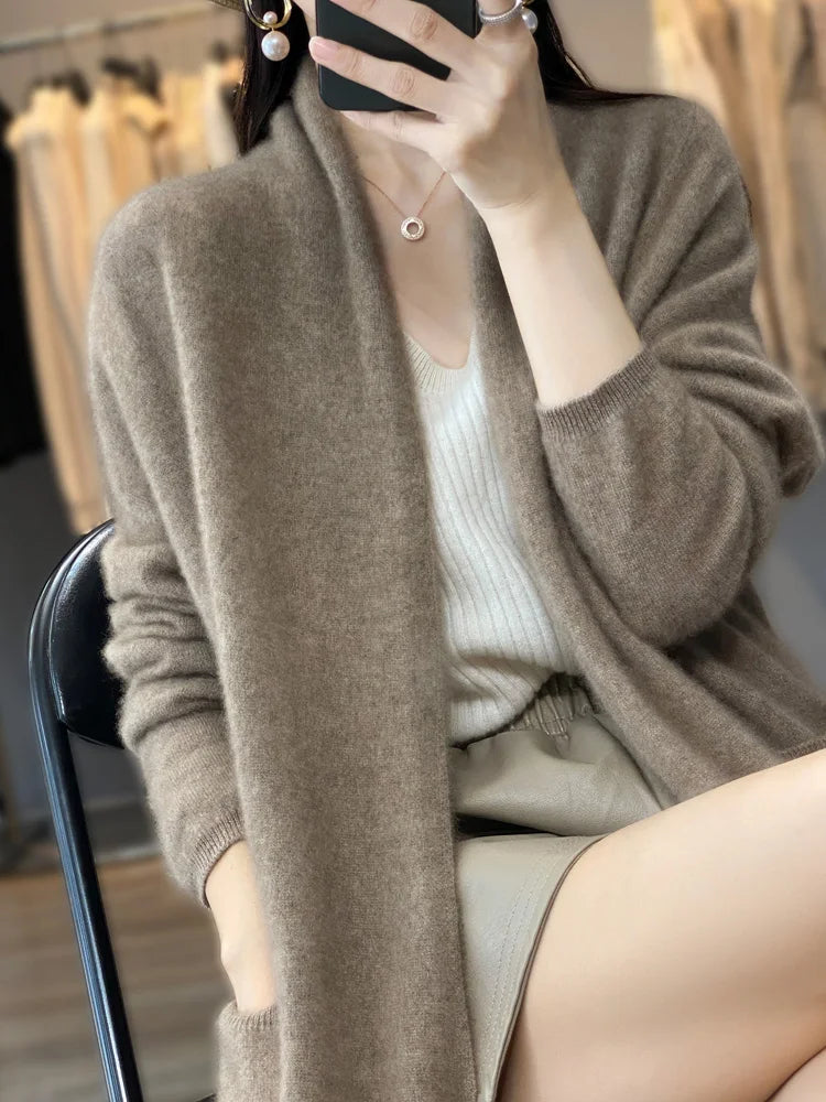 Wolmix Dames Vest – Lang en Elegant voor Lente & Herfst