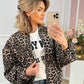 Dames Jas met Luipaardprint – Modieuze Herfstjas met Ritssluiting