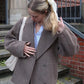 Vintage Dames Jas - Casual Wollen Overjas met Lapel en Lange Mouwen