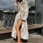 Dames Trenchcoat met Luipaardprint – Warme Nepbont Jas