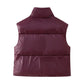 Dames Zipper Waistcoat - Slimming bodywarmer met Staande Hals