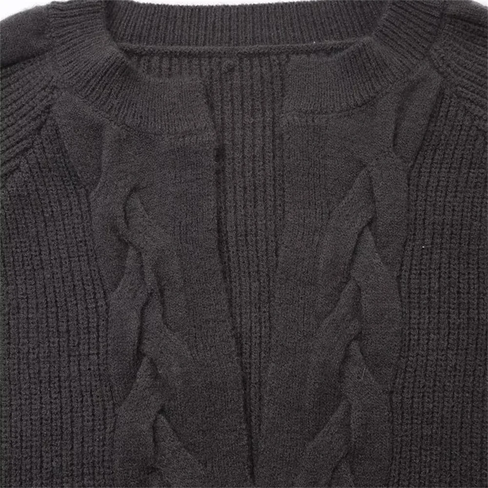 Gebreide V-Hals Hoodie voor Dames – Losse en Comfortabele Herfst Pullover