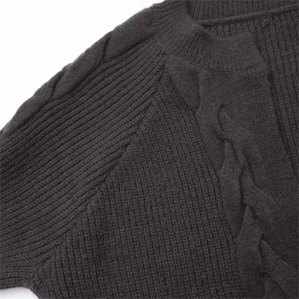 Gebreide V-Hals Hoodie voor Dames – Losse en Comfortabele Herfst Pullover