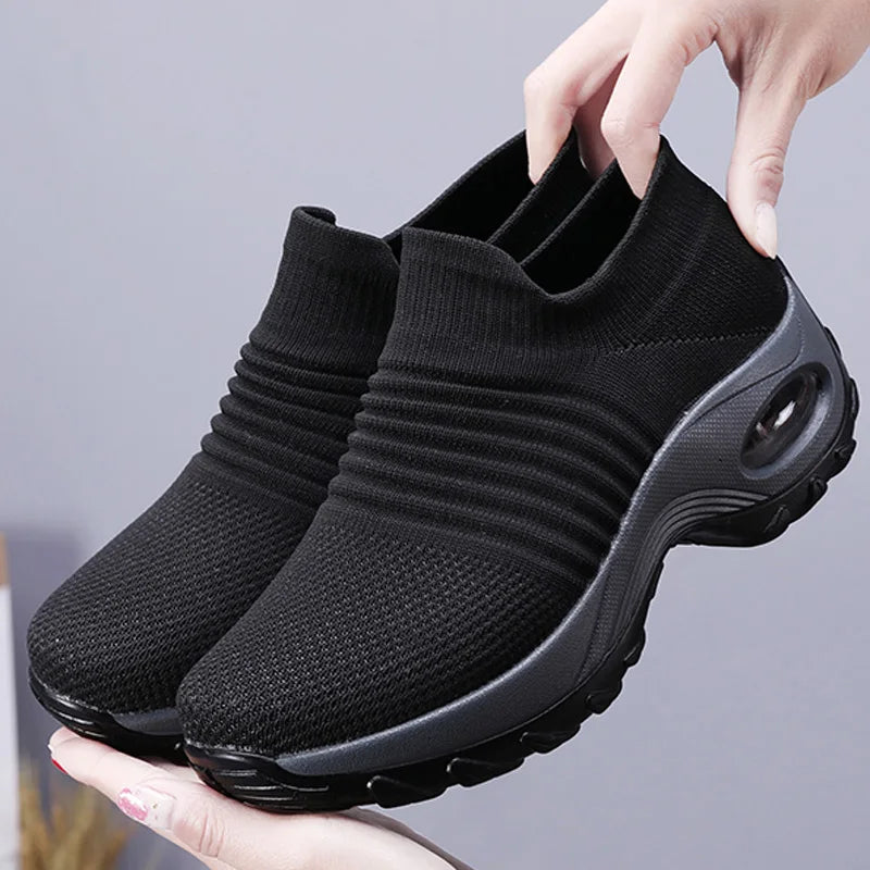 Dames Wandelsneakers – Ademend Mesh & Comfortabel Platform