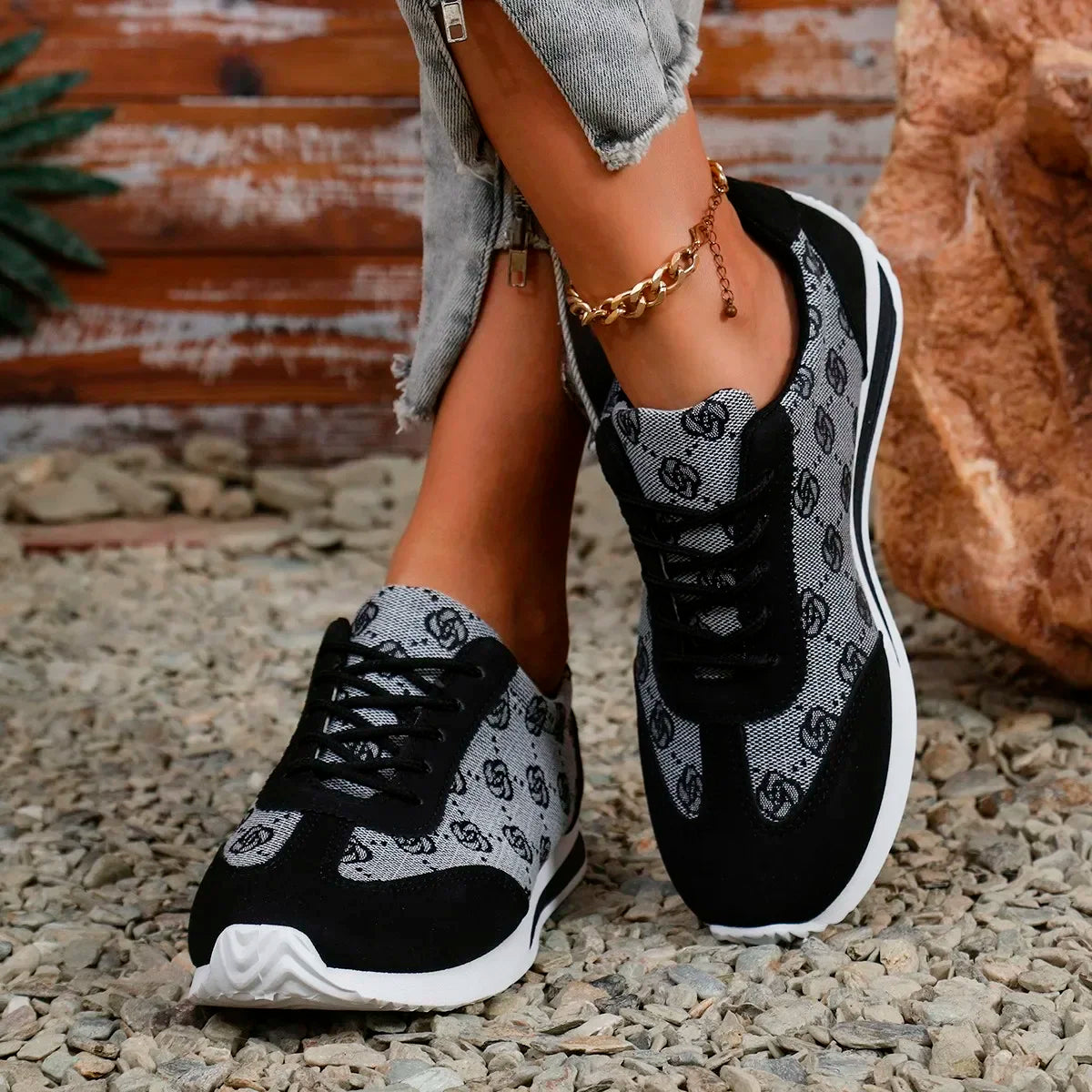 Dames Sneakers – Comfortabel & Ademend met Dikke Zool