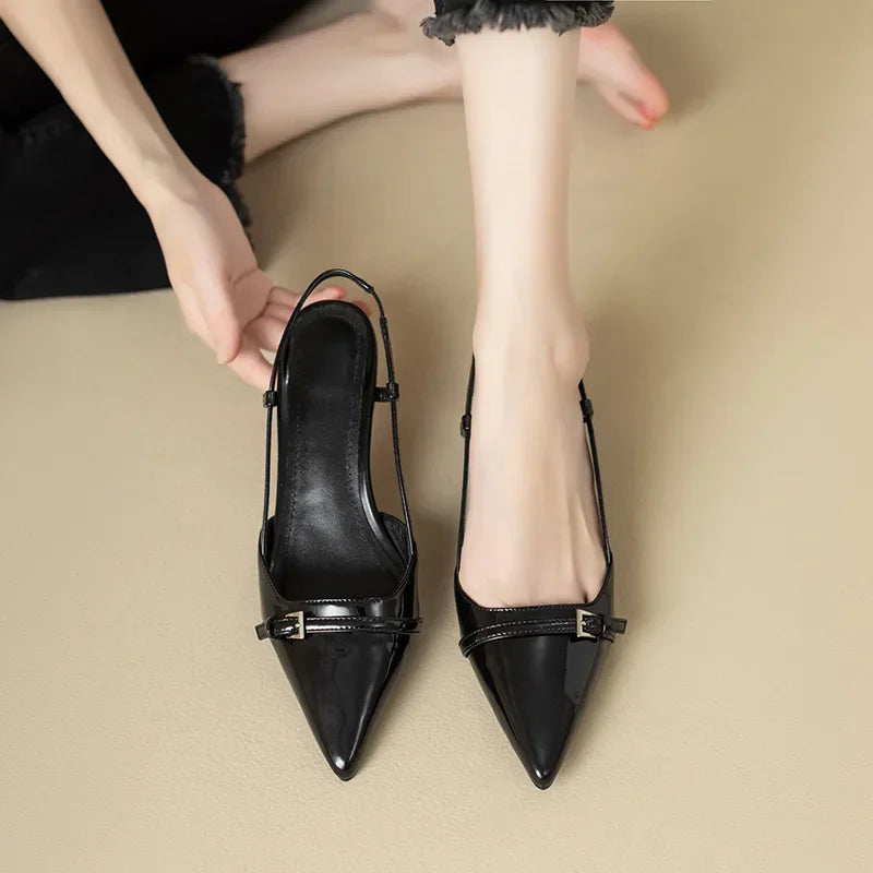 Dames Slingback Pumps met Mid-Hak – Elegant en Comfortabel
