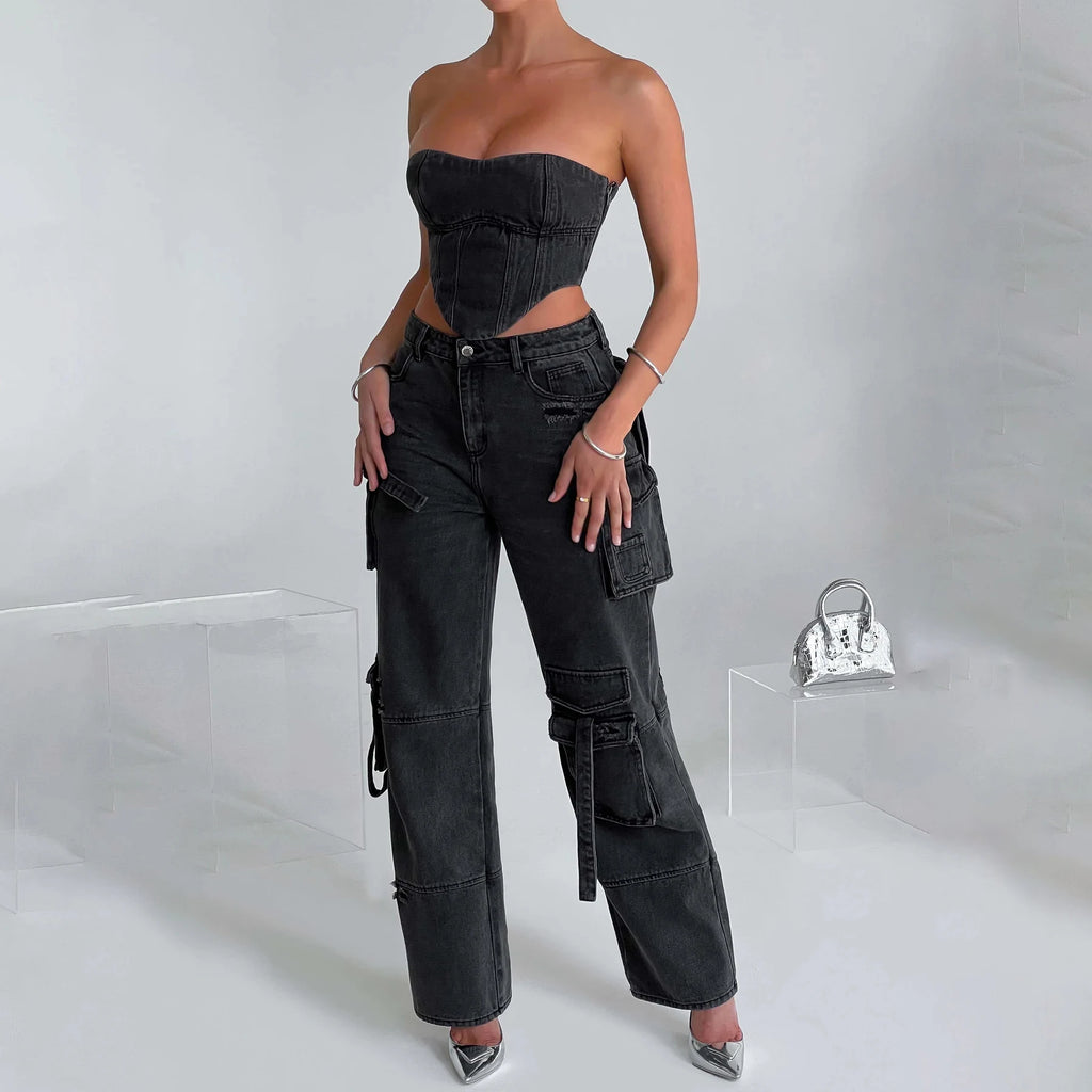 Wijde Cargobroek voor Dames – Trendy Baggy Jeans