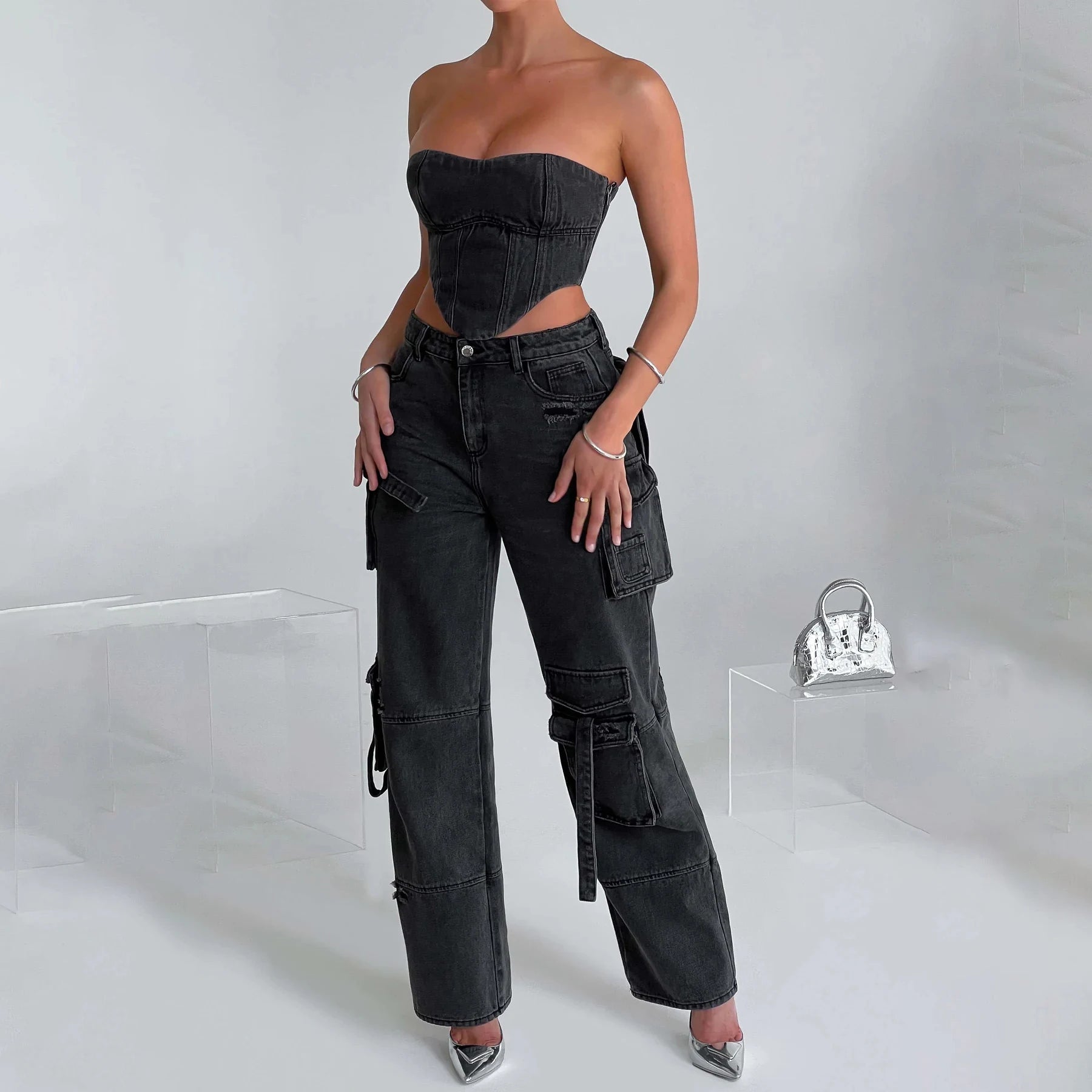 Wijde Cargobroek voor Dames – Trendy Baggy Jeans