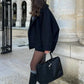Dames Wolmix Jas – Oversized Revers Jas voor Lente en Herfst
