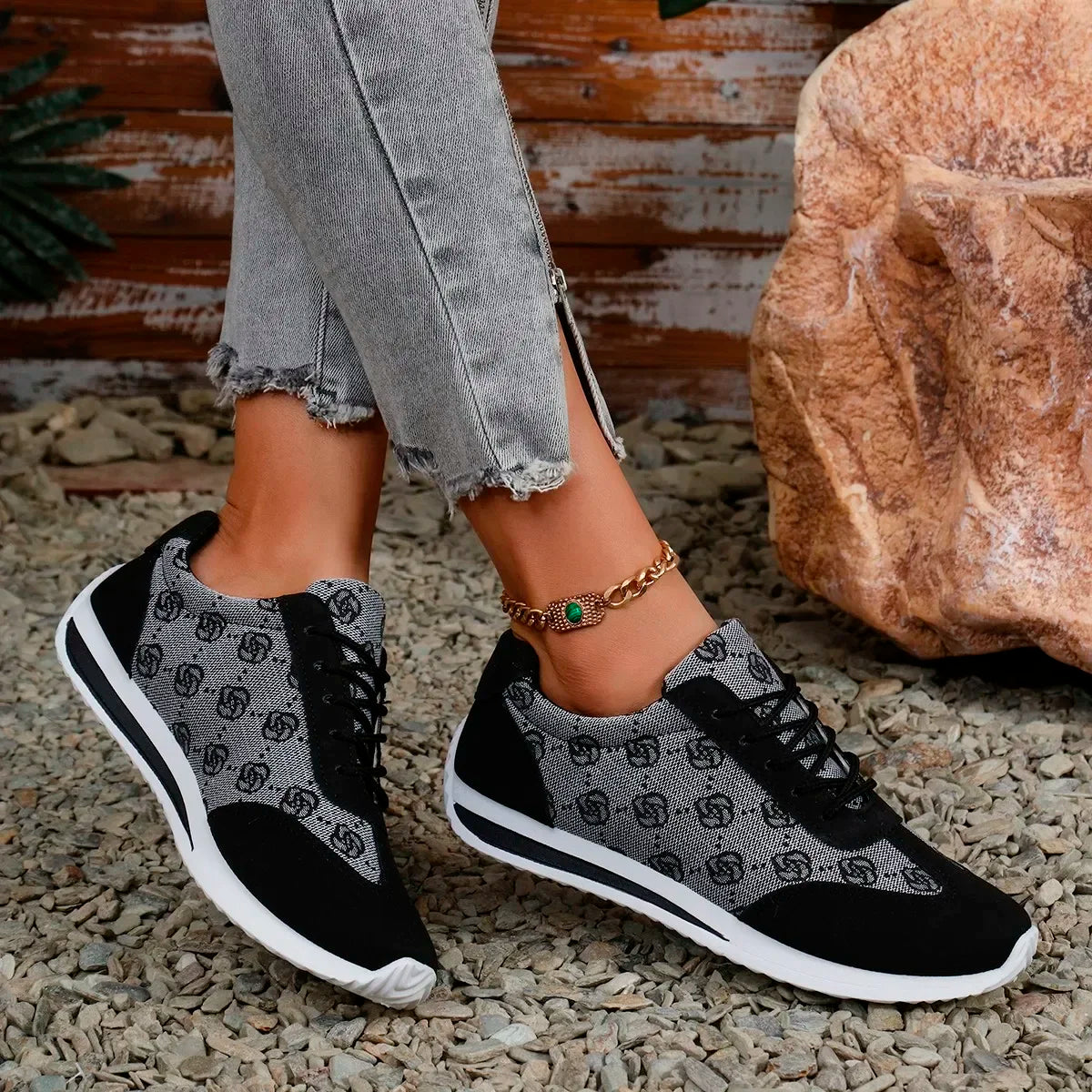 Dames Sneakers – Comfortabel & Ademend met Dikke Zool
