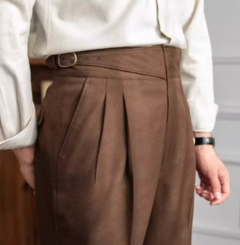 Heren Pantalon met Bandplooi – Tijdloze Stijl, Modern Comfort