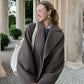Vintage Dames Jas - Casual Wollen Overjas met Lapel en Lange Mouwen