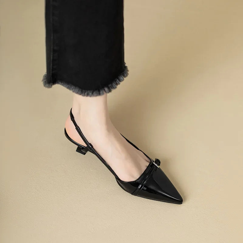 Dames Slingback Pumps met Mid-Hak – Elegant en Comfortabel