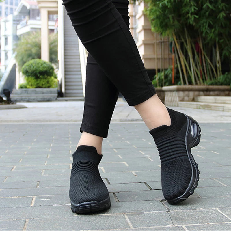 Dames Wandelsneakers – Ademend Mesh & Comfortabel Platform