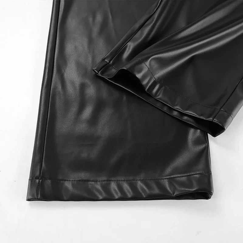 Leren High Waist Broek voor Dames