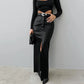 Luxe Leren Rok voor Dames – Hoge Taille