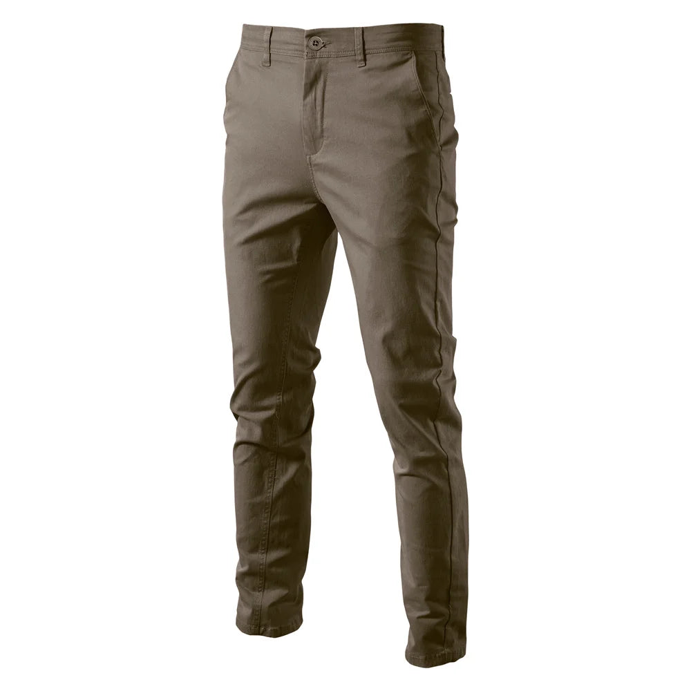 Heren Slim Fit Broek – Comfortabel en Ademend Katoen