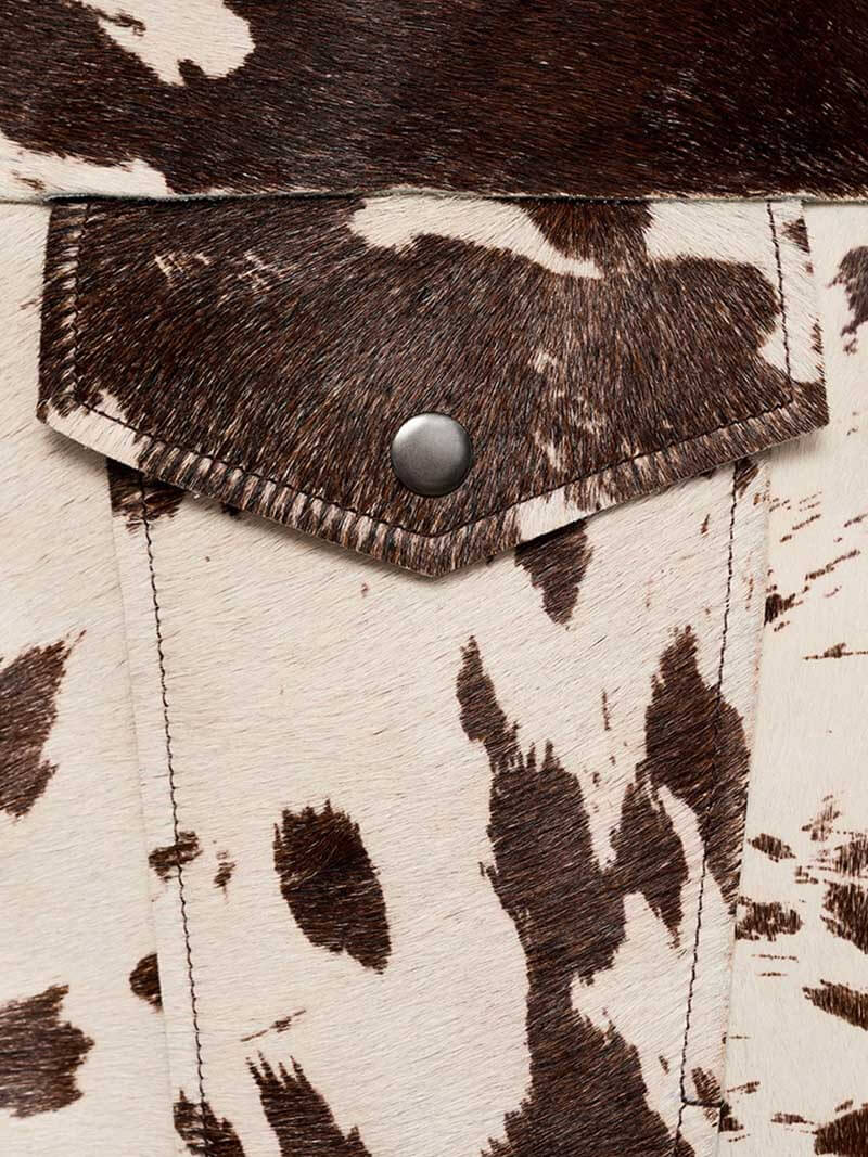 Vintage Dames Jas – Kunstbont met Dierenprint en Klassiek Design