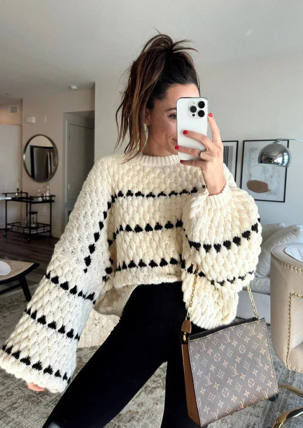 Oversized Gebreide Dames Trui