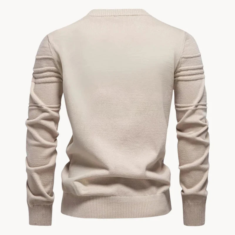 Heren Gebreide Pullover – Slim Fit Trui van Ademend Katoenmix
