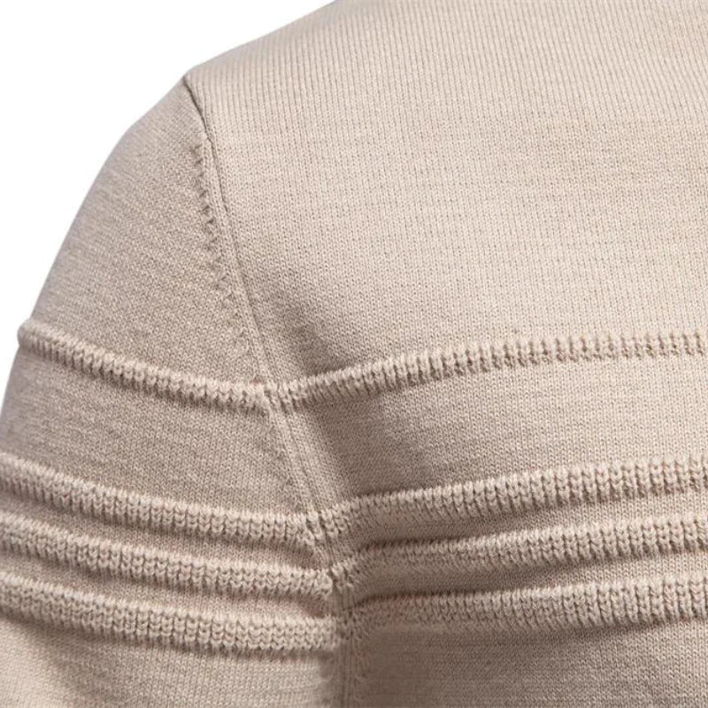 Heren Gebreide Pullover – Slim Fit Trui van Ademend Katoenmix