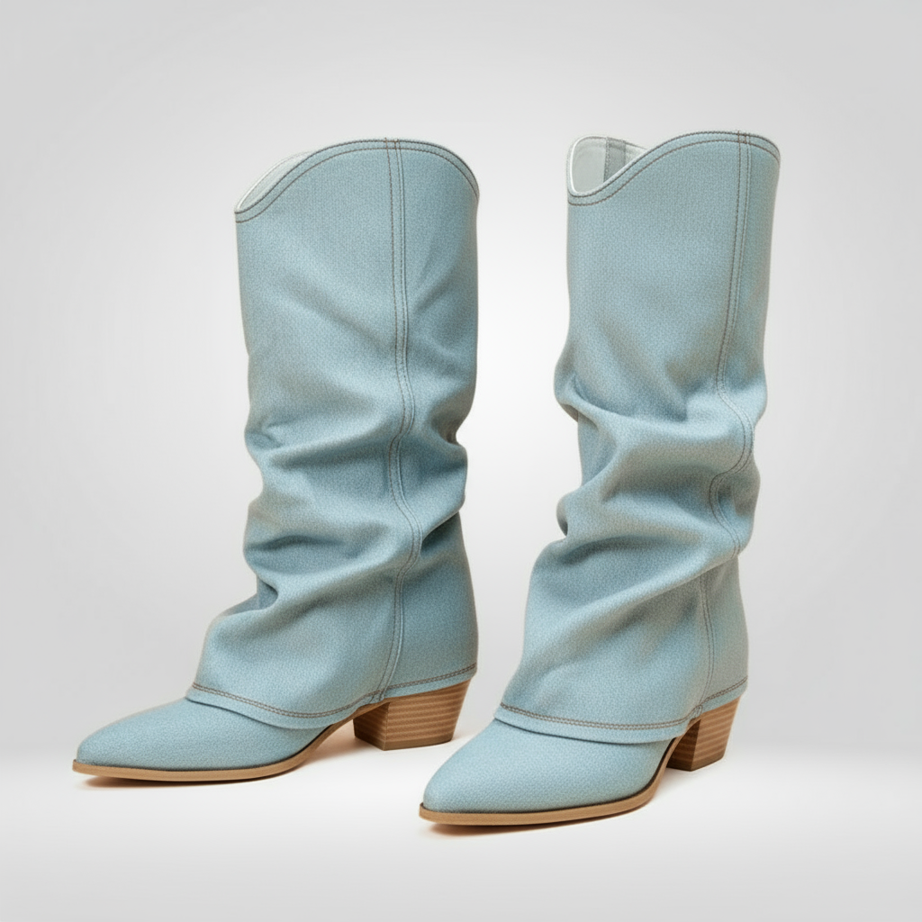 Denim Laarzen voor Dames – Speels, Trendy & Uniek Design