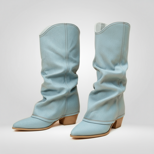 Denim Laarzen voor Dames – Speels, Trendy & Uniek Design