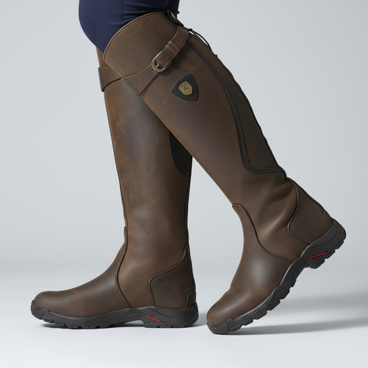 Kniehoge Winterlaarzen voor Dames – Elegantie en Warmte in Britse Stijl