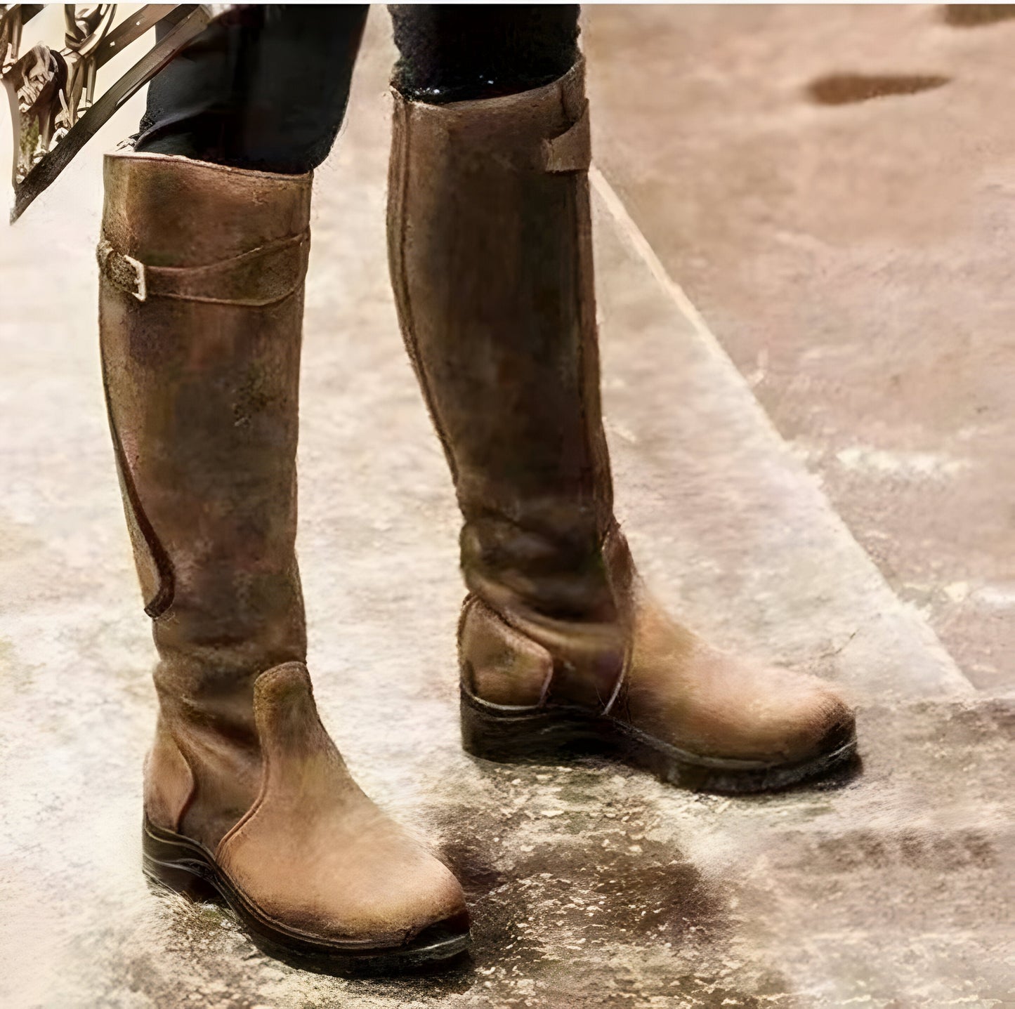 Kniehoge Winterlaarzen voor Dames – Elegantie en Warmte in Britse Stijl