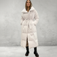 Dames Winterparka – Warme Lange Jas met Verstelbare Taille