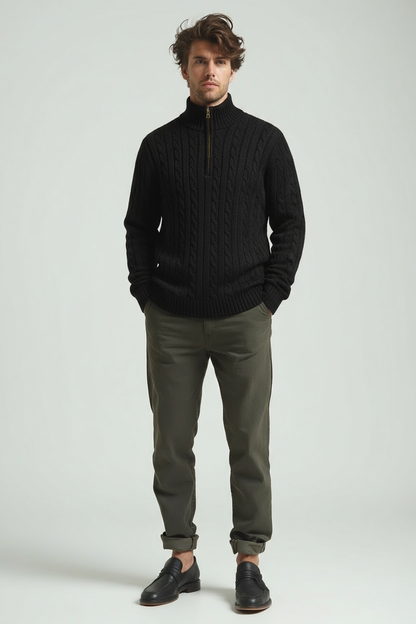 Heren Sweater – Comfortabele Basic Trui met Minimalistisch Design