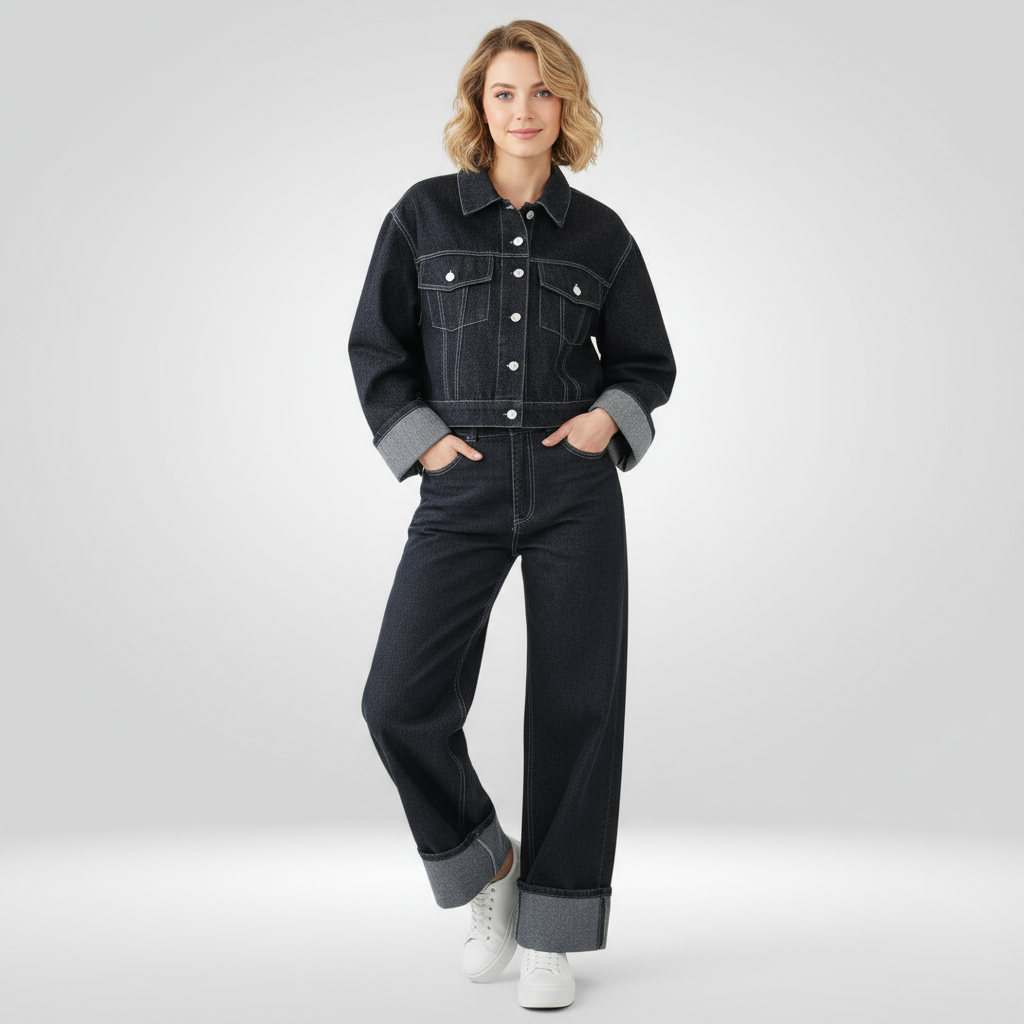 Dames Denim Set - Comfortabel & Warm