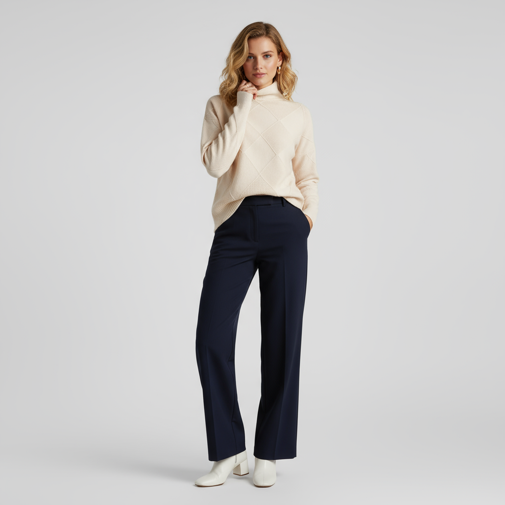 Dames Gebreide Oversized Coltrui – Stijlvolle Warmte